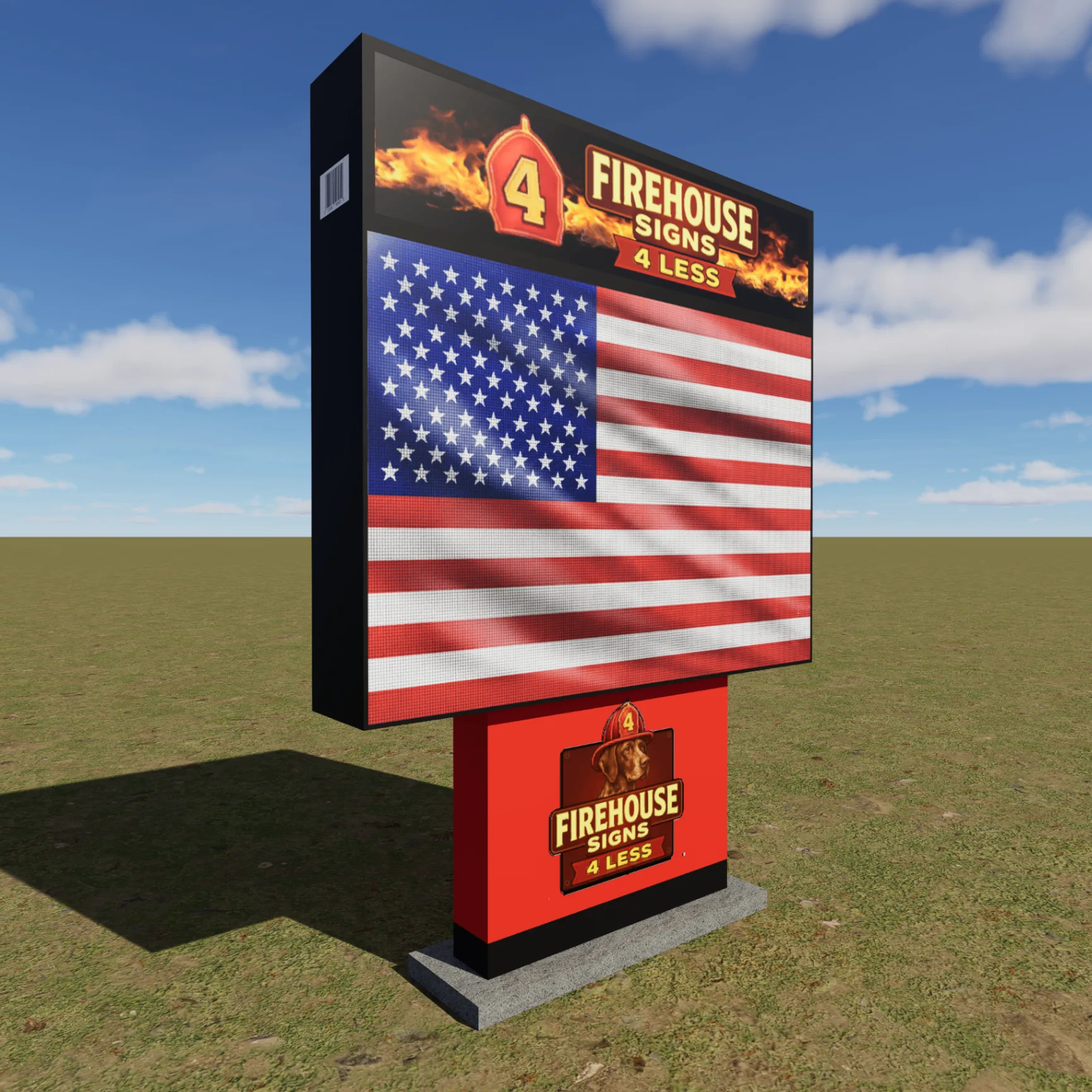 Model 18-46 full-color LED monument sign installed on site