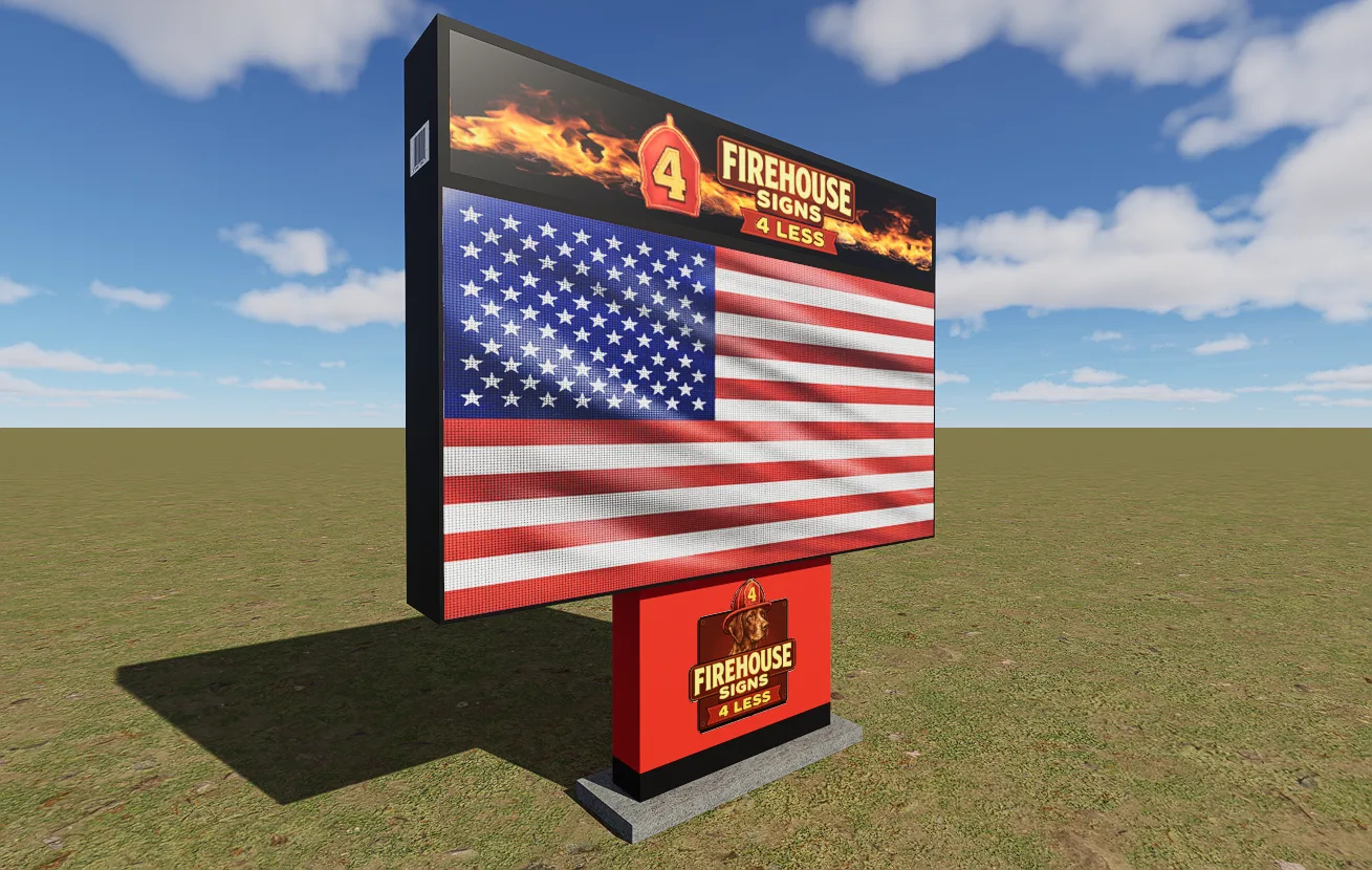 Model 18-48 Plus full-color LED monument sign installed on site